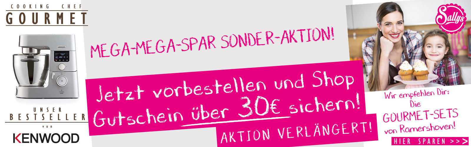 30 Euro Gutschein-Aktion zu jeder Kenwood Gourmet Küchenmaschine