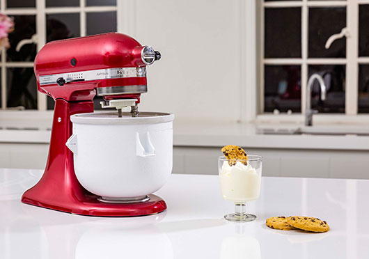 Die KitchenAid Speiseeismaschine als Zubehör für die Küchenmaschine
