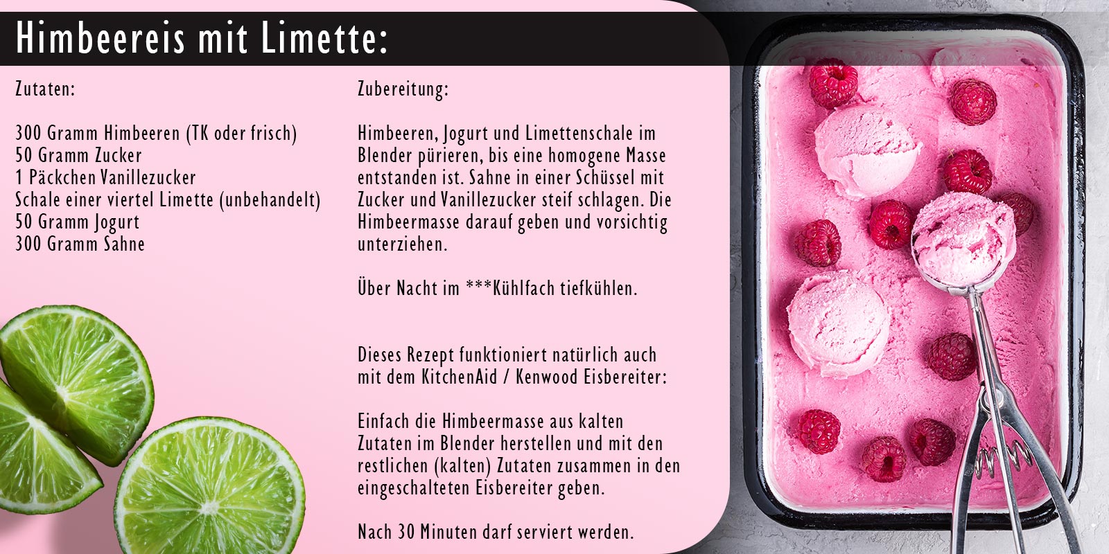 Rezept Himbeereis Zutatenliste