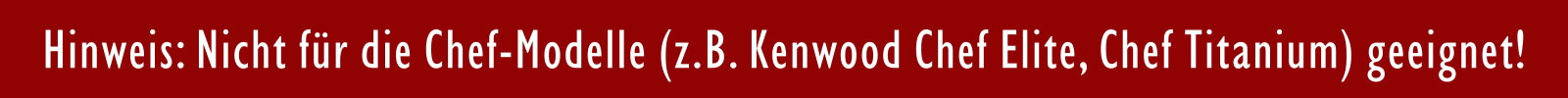 Kenwood Eisbereiter Zubehör für alle Major Modelle