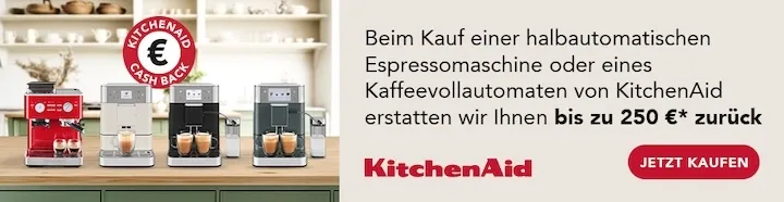 Bild von vier KitchenAid Espressomaschinen und...