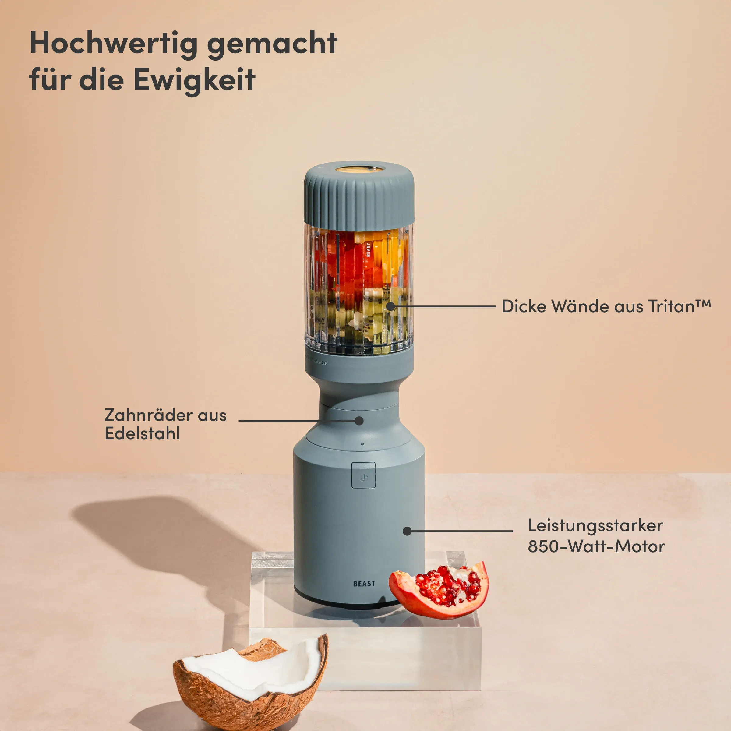 Beast Mighty 850 Plus Blender Nebelblau