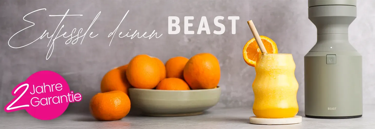 "Entfessle deinen Beast" 2 Jahre Garantie Banner