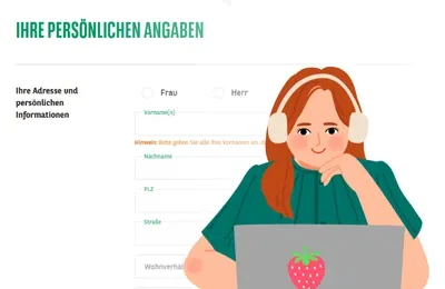 Persönliche Angaben ausfüllen