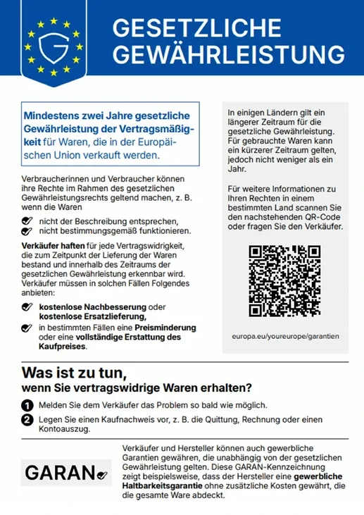Gesetzliche Gewährleistung