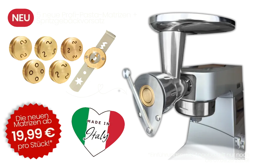 Kenny Professional Profi-Pasta-Matrizen kompatibel mit Kenwood Pasta Fresca