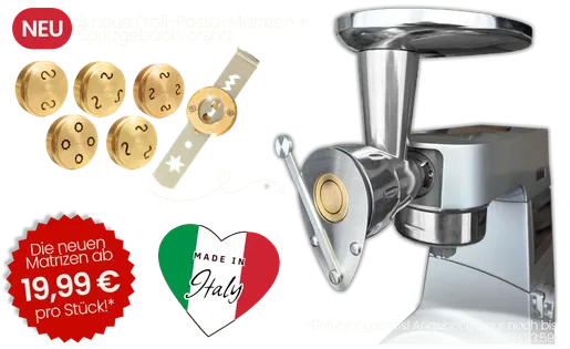 Kenny Professional Profi-Pasta-Matrizen kompatibel mit Kenwood Pasta Fresca