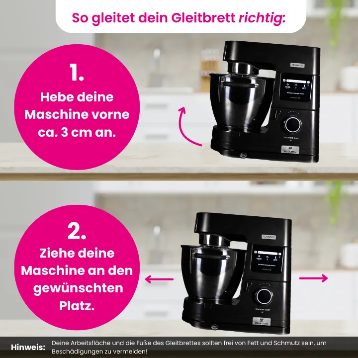 Anleitung wie das Gleitbrett verwendet werden soll