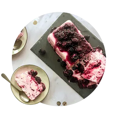 Brombeeren-Gin-Semifreddo