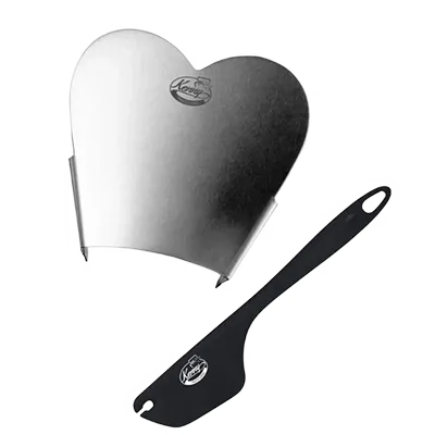 Gratis Herzschütte, Air Fryer, Teigschaber schwarz