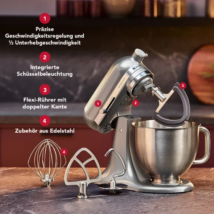 KitchenAid Artisan Plus Medaillon Silber