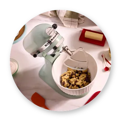 KitchenAid Edelstahl Flachrührer Button