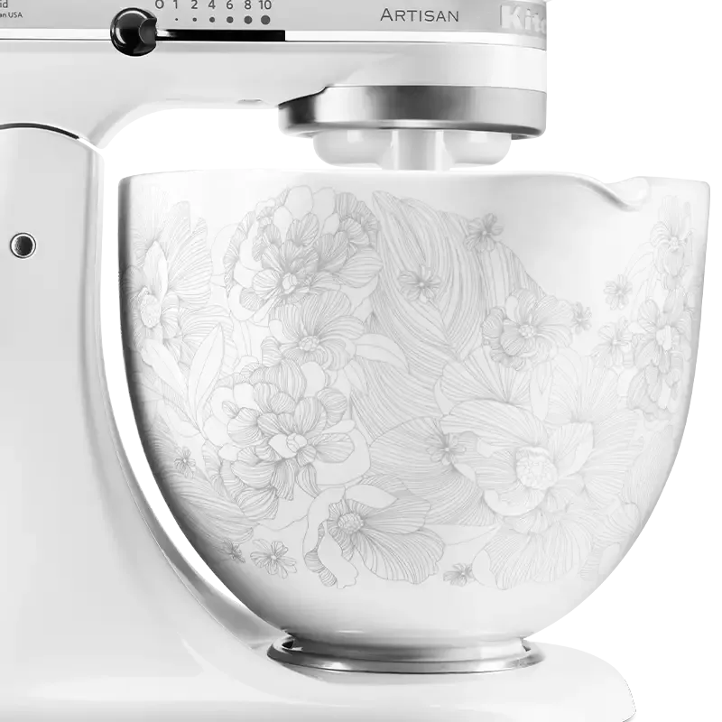 Floral White Bowl