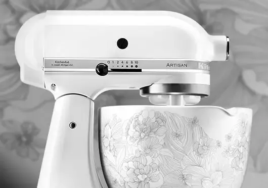 KitchenAid Limited Edition Floral White