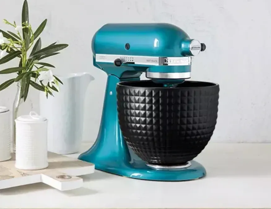 KitchenAid Black Studded Rührschüssel Petrol Küchenmaschine