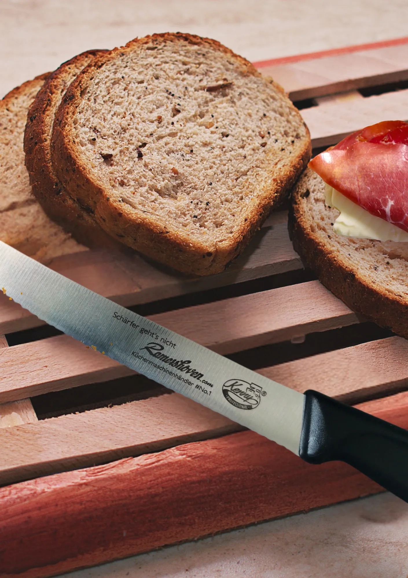 Kenny Professional Brotmesser in Schwarz