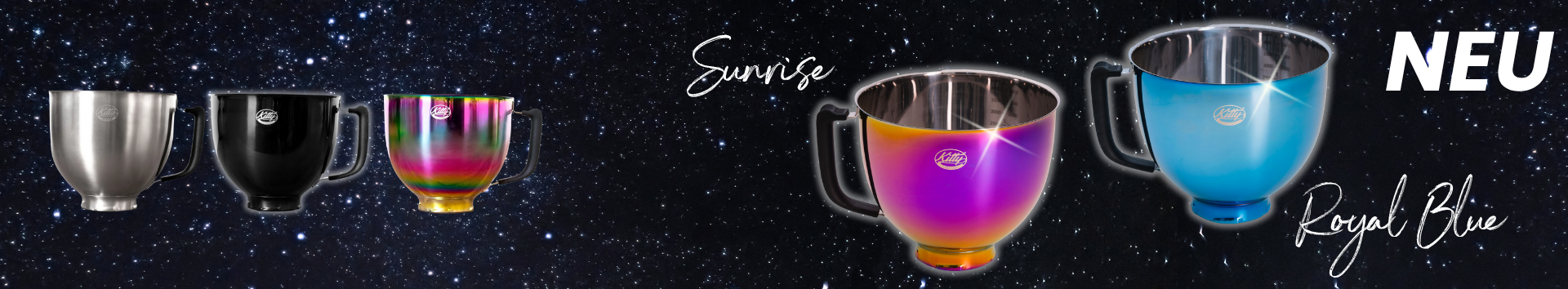 Neue Rührschüsseln Kitty Professional Sunrise und Royal Blue