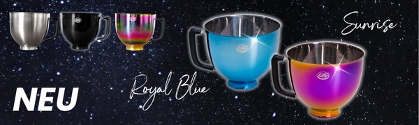 Neue Rührschüsseln Kitty Professional Sunrise und Royal Blue