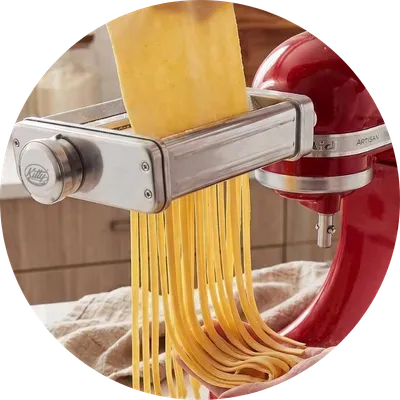 Kitty Professional 3-in-1 Pastaaufsatz "Alberto" kompatibe mit KitchenAid - Fettuccine