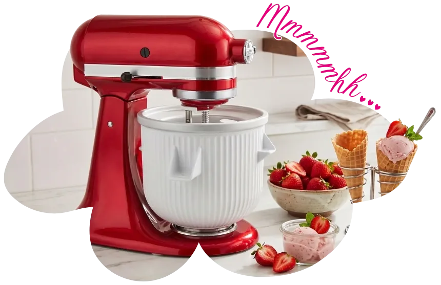 Kitty Professional Profi-Eisbereiter "Frosty" kompatibel mit allen KitchenAid