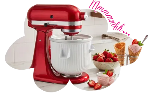 Kitty Professional Profi-Eisbereiter "Frosty" kompatibel mit allen KitchenAid
