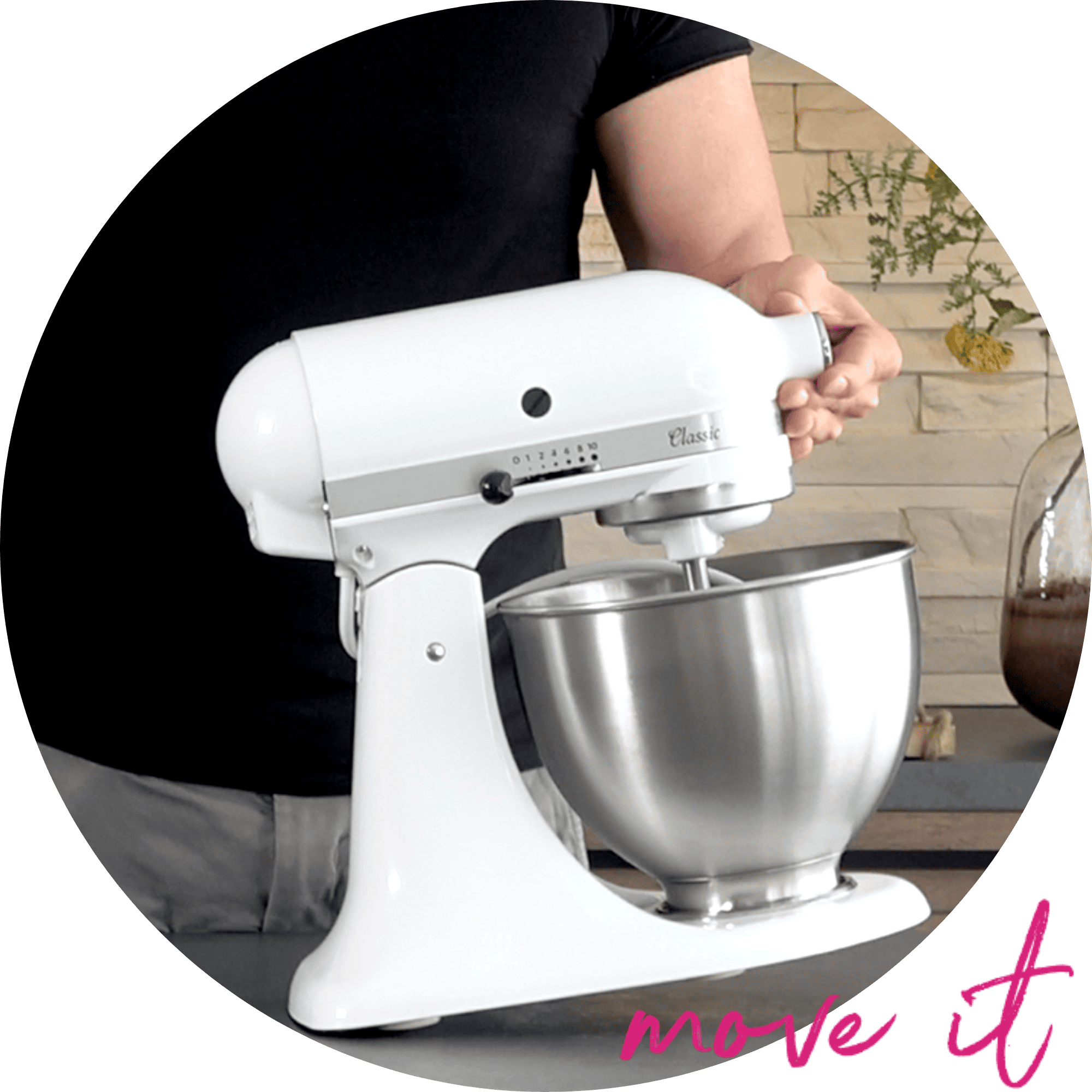 Profi-Gleitfuß "Mover" kompatibel mit der KitchenAid Küchenmaschine