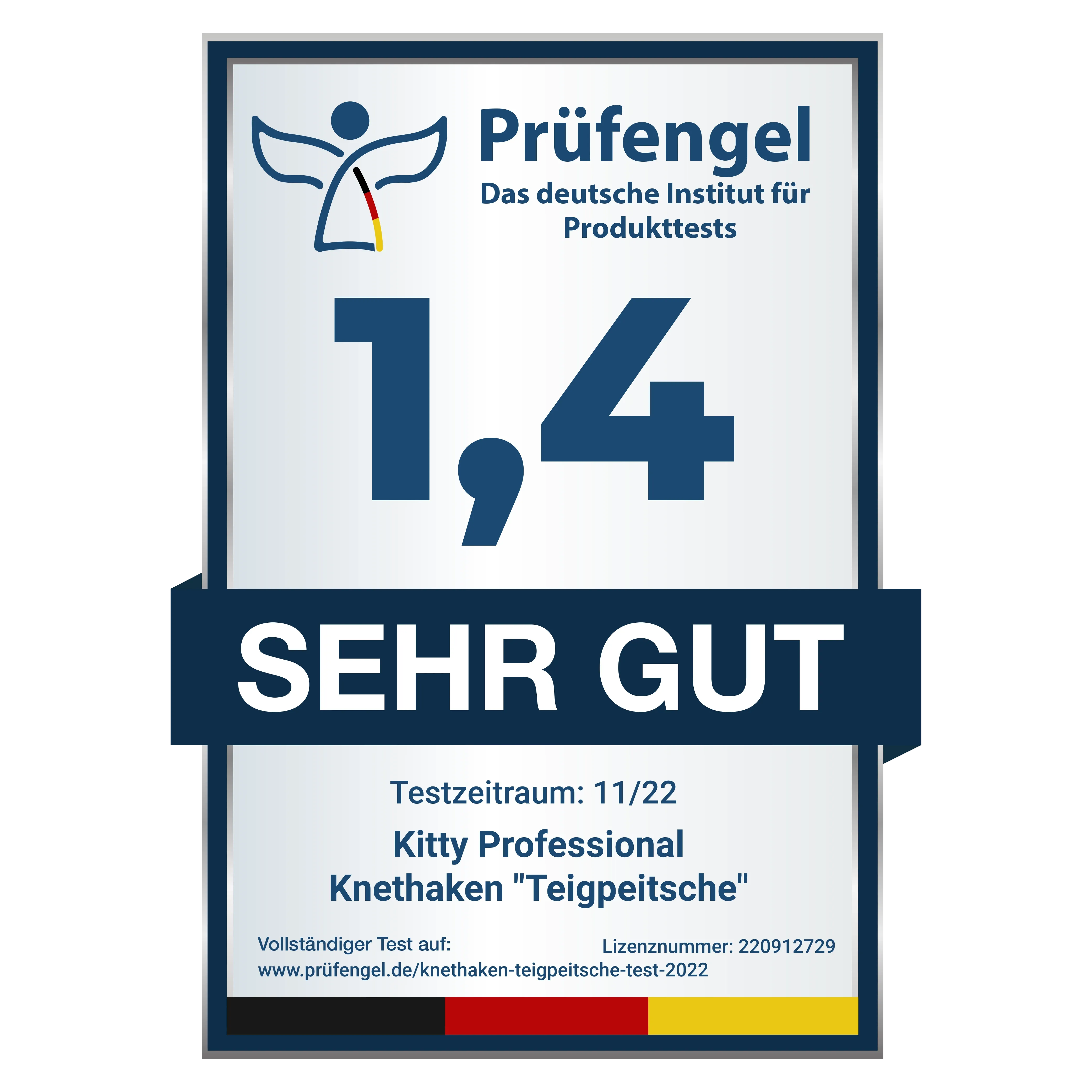 Testsiegel Kitty Professional Teigpeitsche