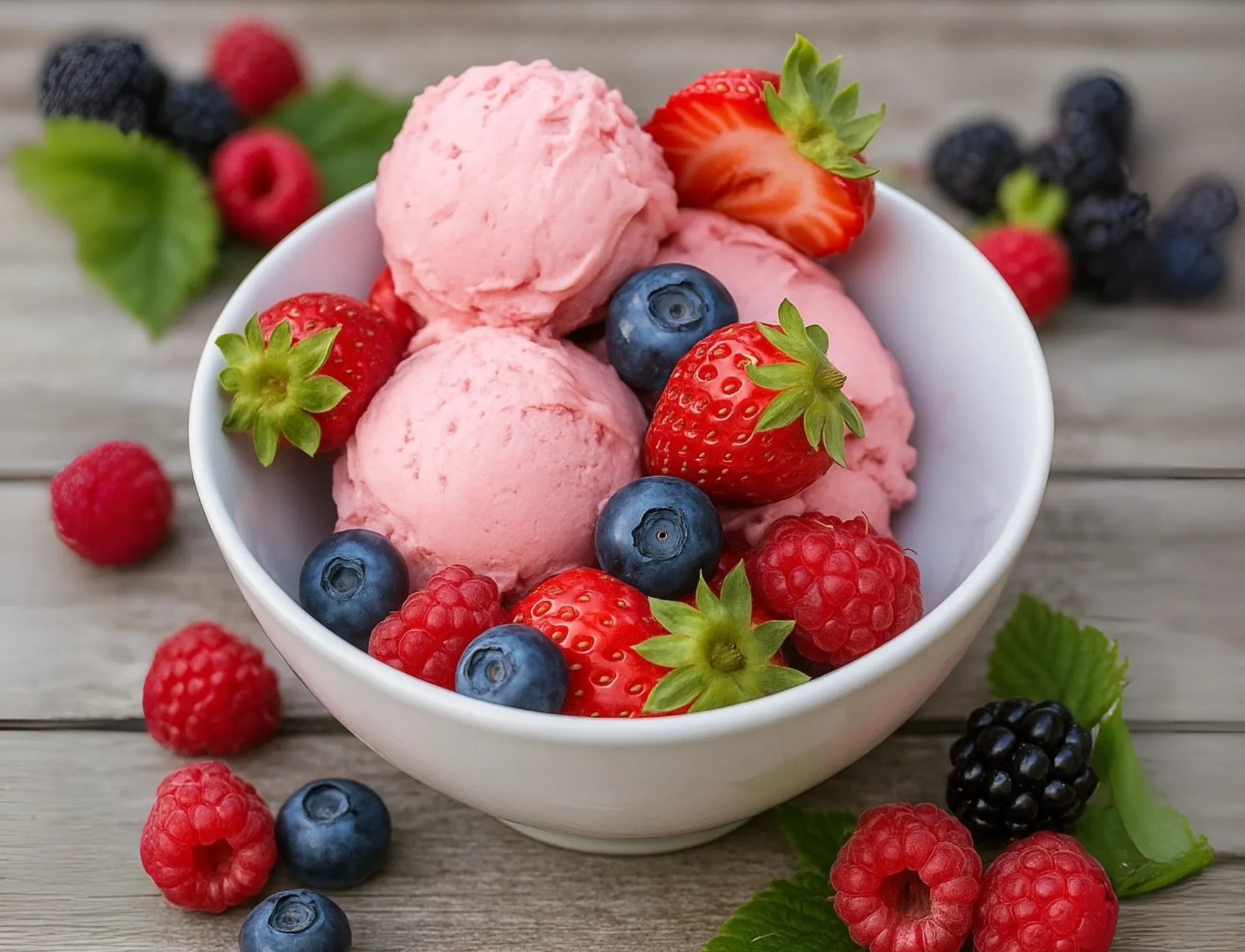 High Protein Eis mit Beeren