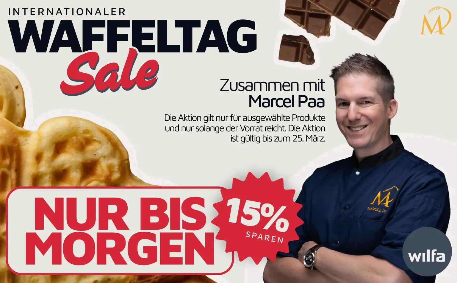 Wilfa Waffeltag Sale mit Marcel Paa