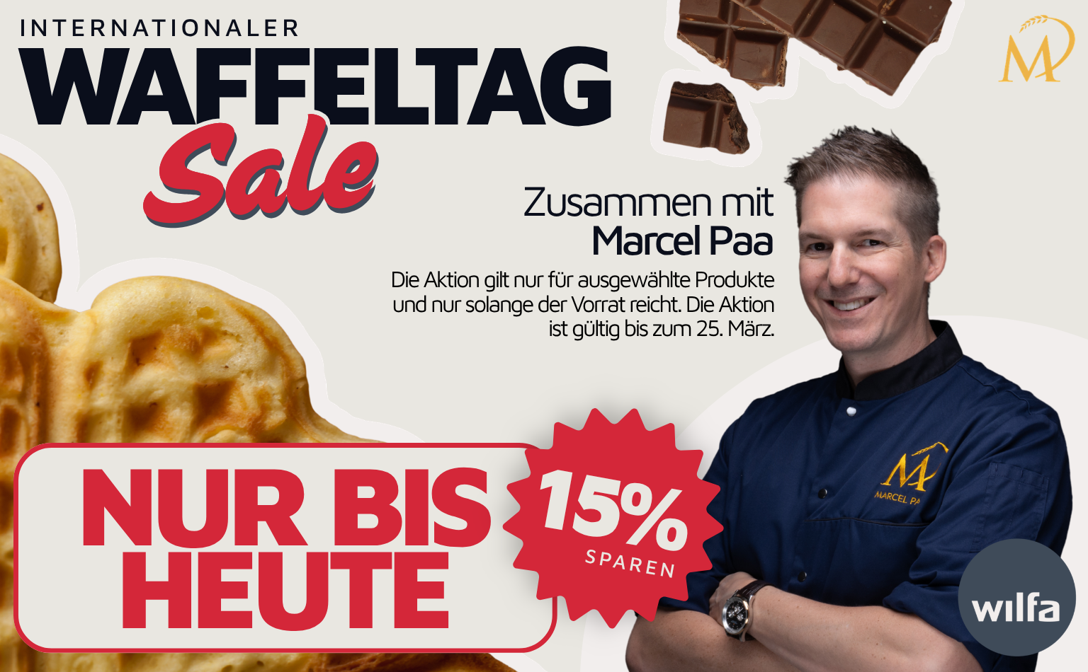 Wilfa Waffeltag Sale mit Marcel Paa