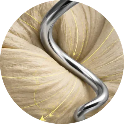 Edelstahl Spiral-Knethaken