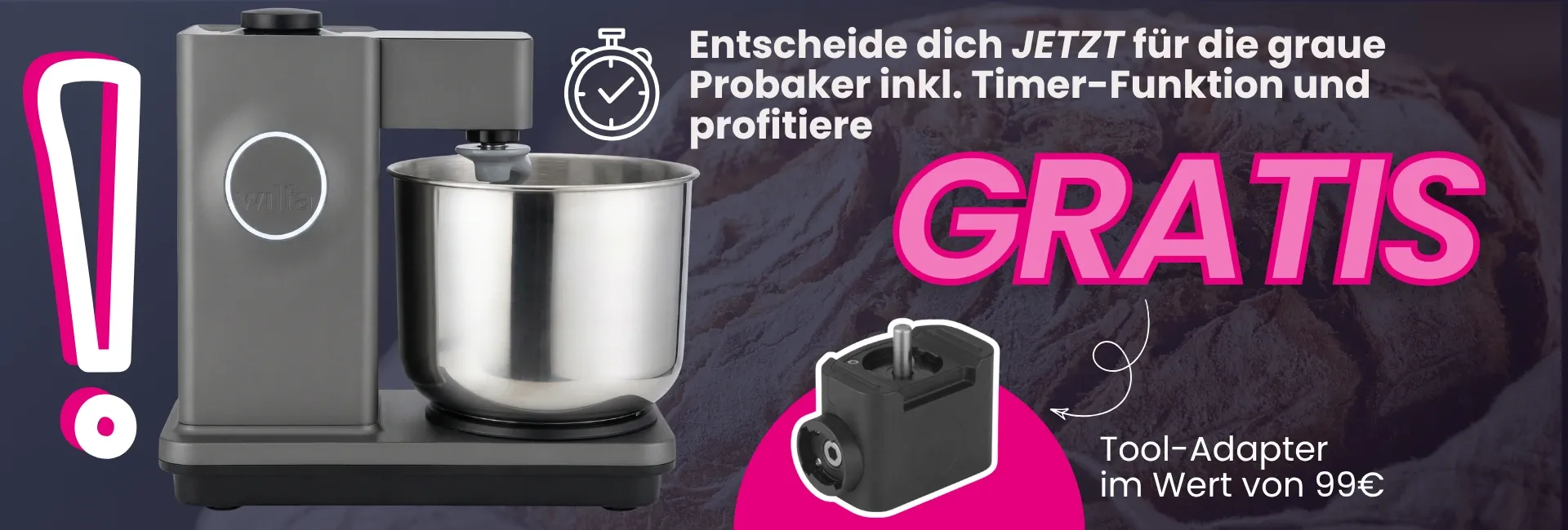 Timer Grau gratis Adapter
