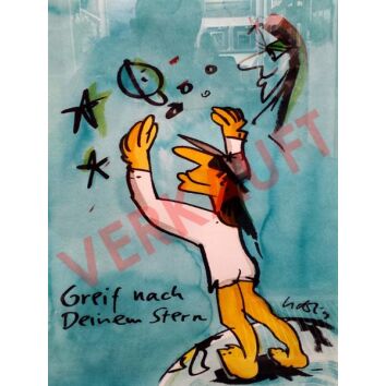 Udo Lindenberg Original Aquarell "Greif nach deinem...