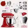 KitchenAid Artisan 4,8 Liter KSM175 Spar-Set mit Gemüseschneider, Fleischwolf - LIEBESAPFEL ROT