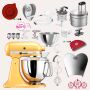 KitchenAid Artisan 4,8 Liter KSM175 Spar-Set mit Food Processor und Fleischwolf - PASTELLGELB