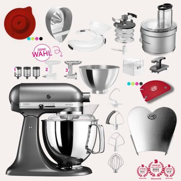 KitchenAid Artisan 4,8 Liter KSM175 Spar-Set mit Food...