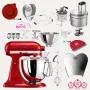 KitchenAid Artisan 4,8 Liter KSM175 Sallys Spar-Set mit Food Processor & Fleischwolf - LIEBESAPFEL ROT