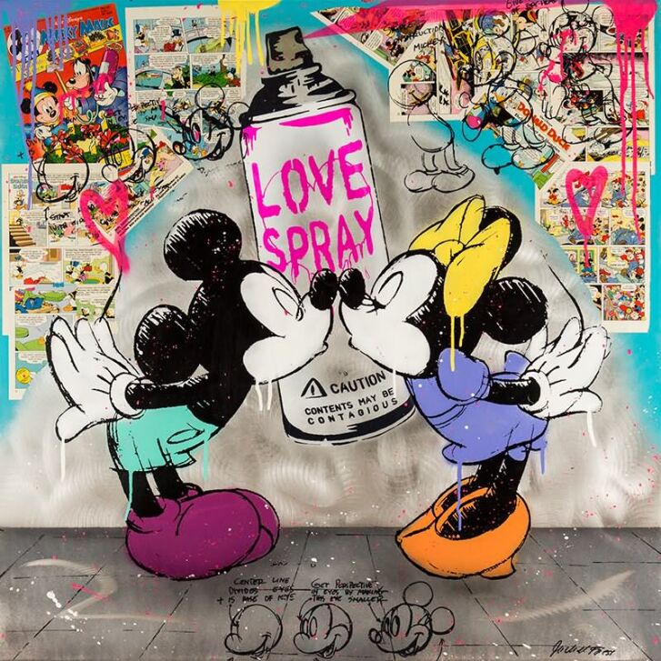 Michel Friess Pop Art "Lovespray" 2018 handsigniert