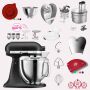 KitchenAid Artisan 4,8 Liter KSM185 Spar-Set mit Food Processor und Fleischwolf - GUSSEISEN SCHWARZ