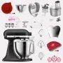 KitchenAid Artisan 4,8 Liter KSM185 Sallys Spar-Set mit Food Processor & Fleischwolf - GUSSEISEN SCHWARZ