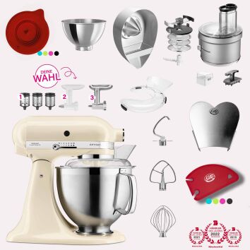 KitchenAid Artisan 4,8 Liter KSM185 Spar-Set mit Food...