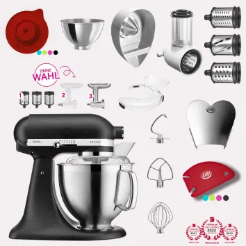 KitchenAid Artisan 4,8 Liter KSM185 Sallys Spar-Set mit...