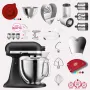 KitchenAid Artisan 4,8 Liter KSM185 Sallys Spar-Set mit Gemüseschneider & Fleischwolf - GUSSEISEN SCHWARZ