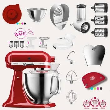 KitchenAid Artisan 4,8 Liter KSM185 Sallys Spar-Set mit...