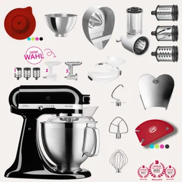 KitchenAid Artisan 4,8 Liter KSM185 Sallys Spar-Set mit...