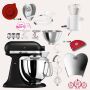 KitchenAid Artisan 4,8 Liter KSM175 Spar-Set mit Sieb mit digitaler Waage, Fleischwolf - GUSSEISEN SCHWARZ