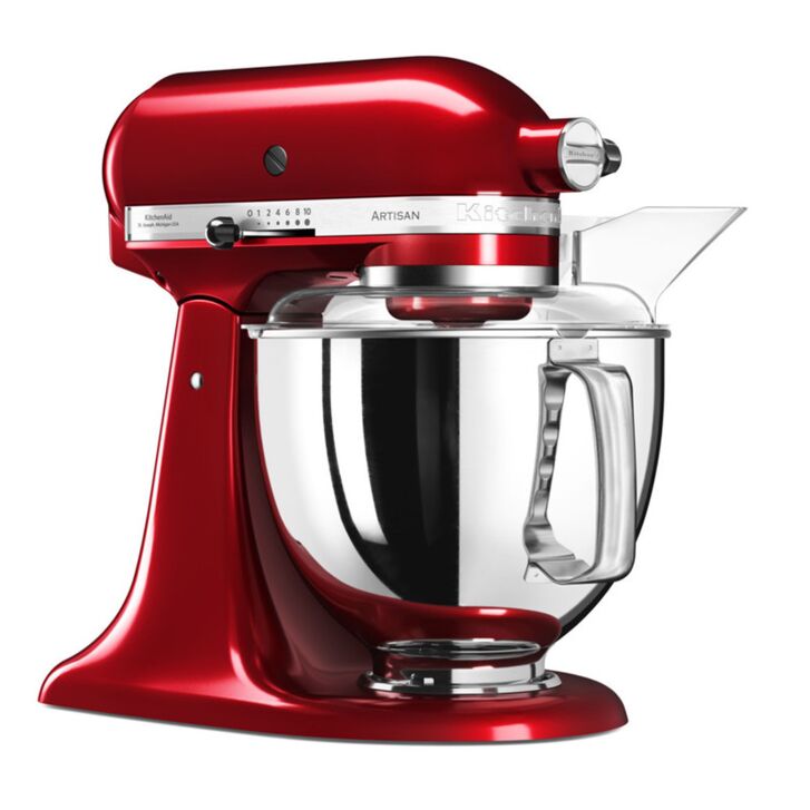 KitchenAid Artisan 4,8 Liter KSM175 Sallys Spar-Set mit Sieb mit digitaler Waage & Fleischwolf - LIEBESAPFEL ROT
