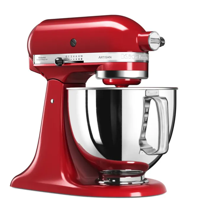 KitchenAid Artisan 4,8 Liter KSM175 Sallys Spar-Set mit Sieb mit digitaler Waage & Fleischwolf - EMPIRE ROT