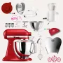 KitchenAid Artisan 4,8 Liter KSM175 Sallys Spar-Set mit Sieb mit digitaler Waage & Fleischwolf - EMPIRE ROT