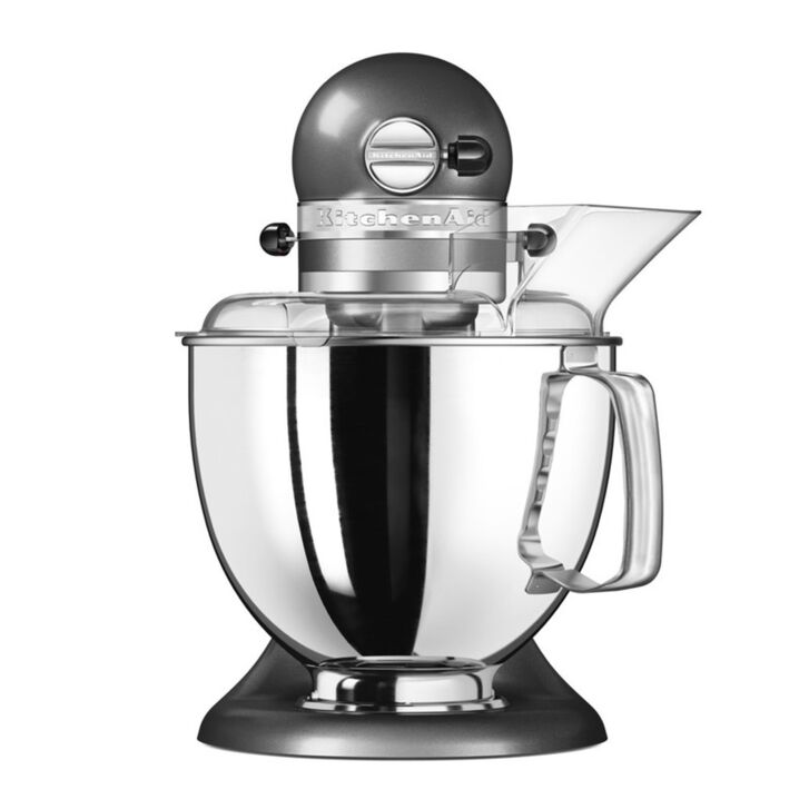 KitchenAid Artisan 4,8 Liter KSM175 Sallys Spar-Set mit Sieb mit digitaler Waage & Fleischwolf - MEDAILLON SILBER